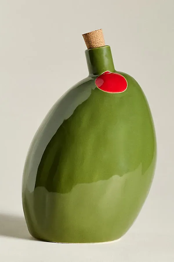 Stoneware Icon Oil Dispenser - Green, Glazed Stoneware by Anthropologie