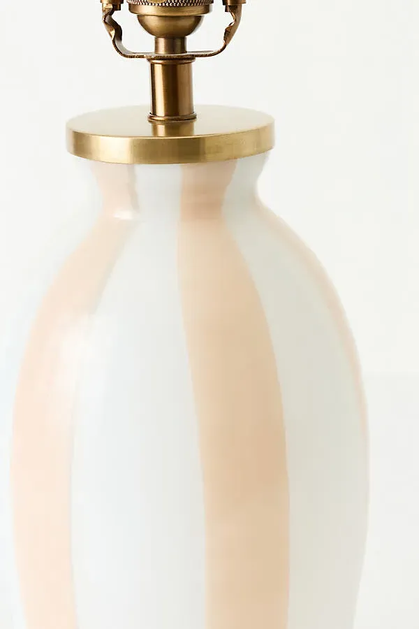 Stripe Peach Glass Table Lamp Base product
