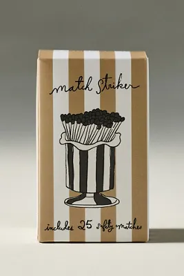 Striped Cabana Match Striker - Black, Ceramic by Anthropologie, image 2