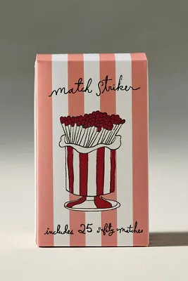 Striped Cabana Match Striker - Red, Ceramic by Anthropologie, image 2