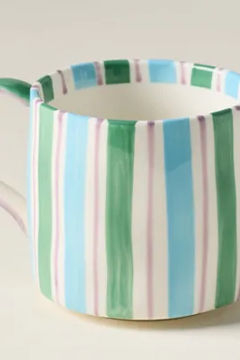 Striped Monogram Mug - Glazed Stoneware by Anthropologie, image 2