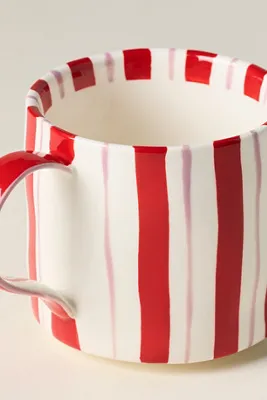 Striped Monogram Mug - Glazed Stoneware by Anthropologie, image 2