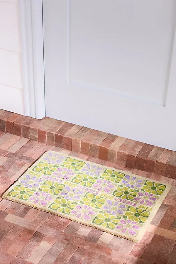 Sunkissed Floral Coir Printed Doormat - Purple product
