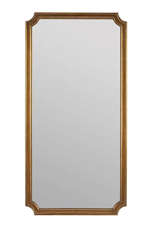 Sunny Rectangle Wall Mirror - Gold, Brass product