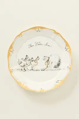 SWINK 12 Days of Christmas Dessert Plates - Yellow, Stoneware by Anthropologie, image 2