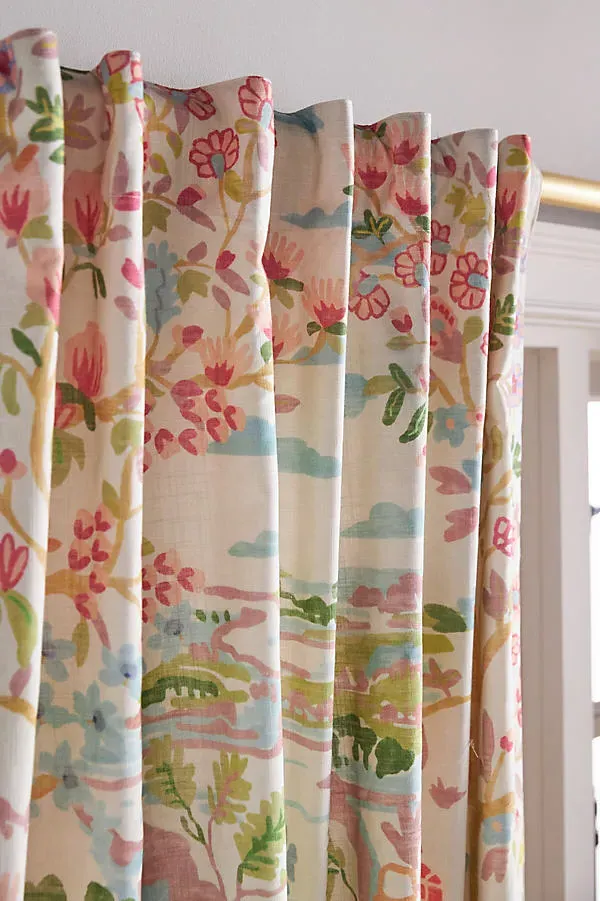 Tales Menagerie Cotton Printed Curtain - White product