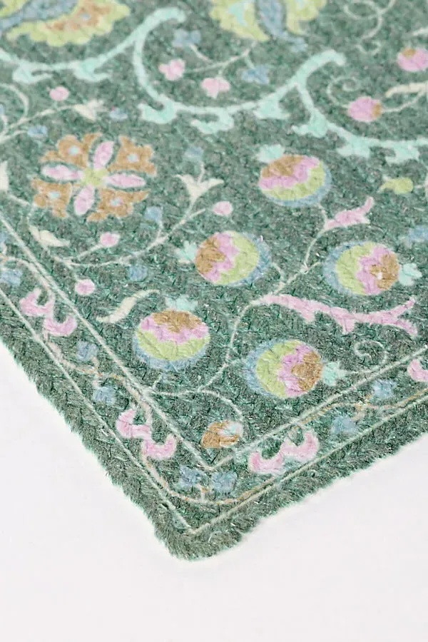 Tali Small Bath Mat - Green, Polyester/Cotton product