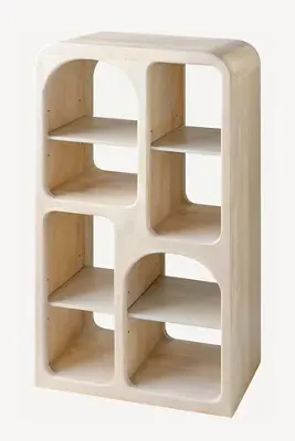 Tana Adjustable Bookcase - Beige, Wood product