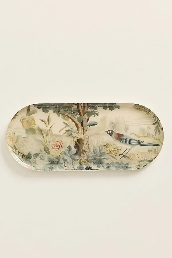 Tapestry Print Trinket Tray - Iron by Anthropologie
