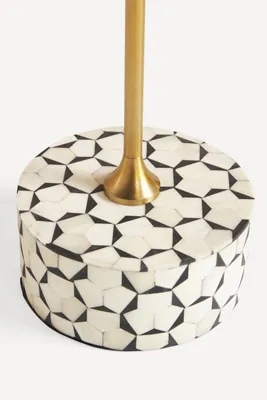 Targua Inlay Round End Table - Bone Inlay product