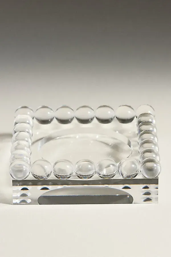 Tart by Taylor Lucite Bubble Trinket Tray - White, Acrylic by Anthropologie