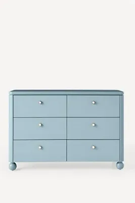 Tasha Six-Drawer Dresser - Blue, Lacquer product
