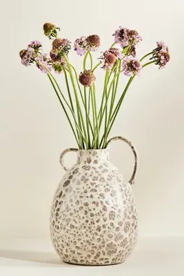 Textured Large Vase with Handles - Beige, Terracotta product