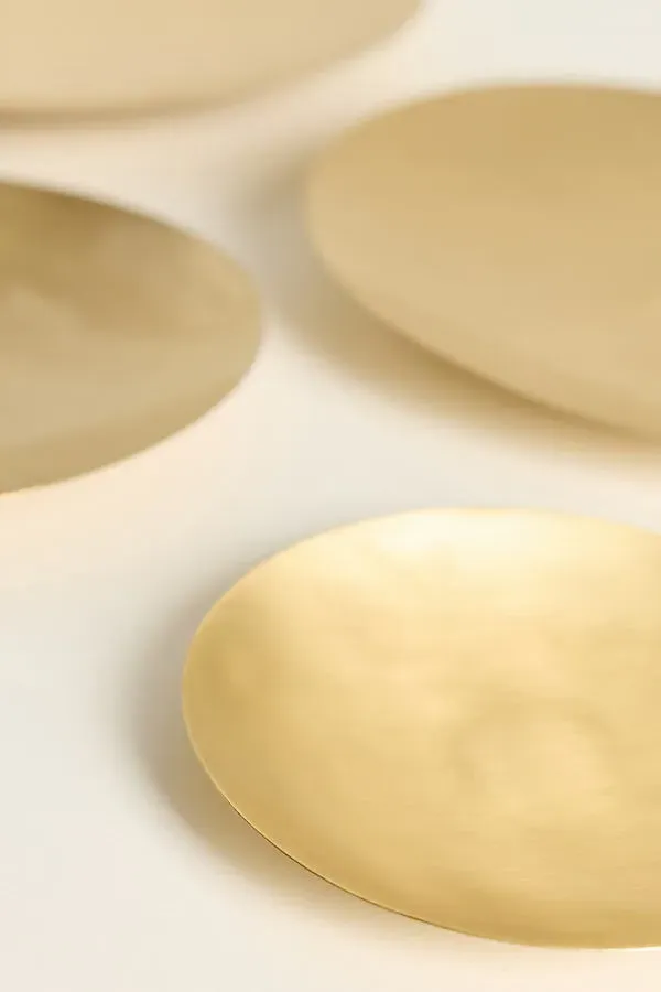 The Collective Artisan Assorted Platters Set of 4 - Gold, Brass product