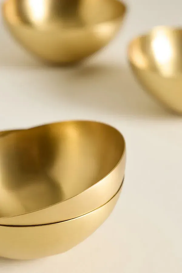 The Collective Artisan Mini Bowls Set of 4 - Gold, Brass product