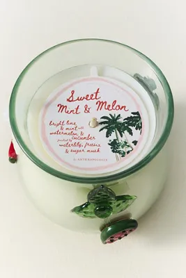 The Cove Sweet Mint & Melon Glass Candle - Green product