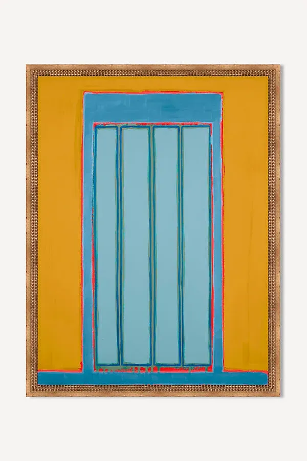 The Last Day in Madrid Framed Canvas Wall Art - Blue alternate view