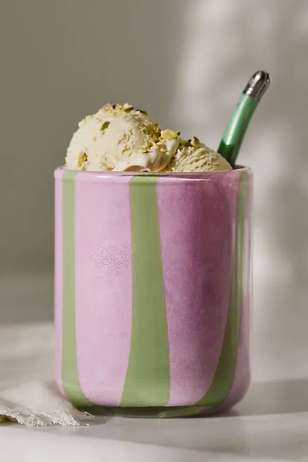 The Ribbon Stripe Juice Glass - Purple product