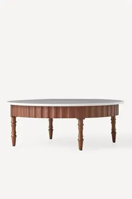 Thorne Marble Top Coffee Table - Tropical Hardwood, Oak alternate view