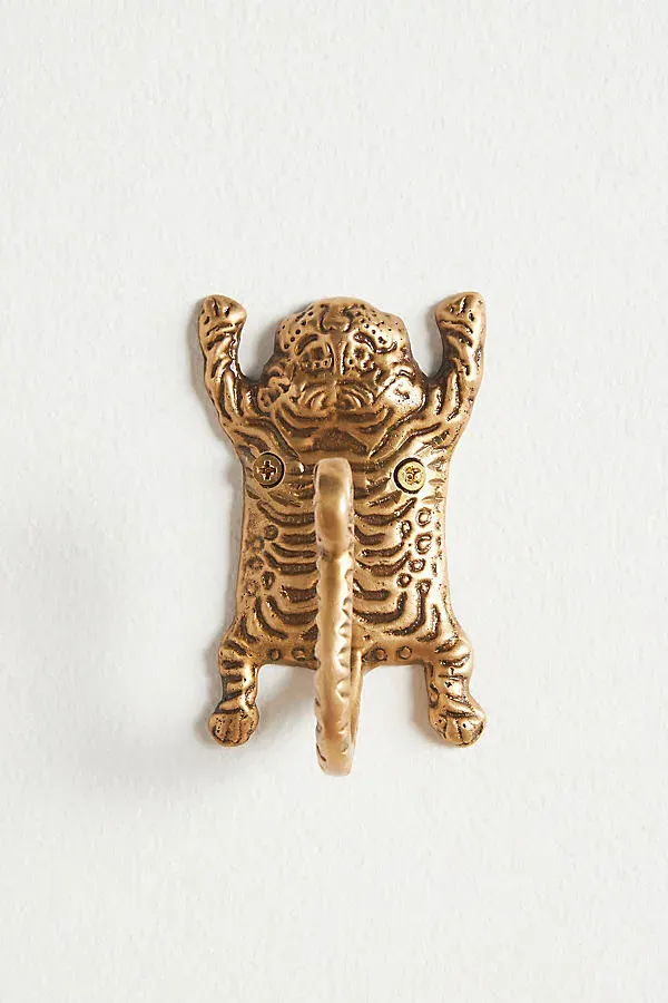 Tibetan Tiger Bath Hook - Brown by Anthropologie