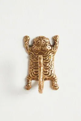 Tibetan Tiger Bath Hook - Gold, Cast Brass product