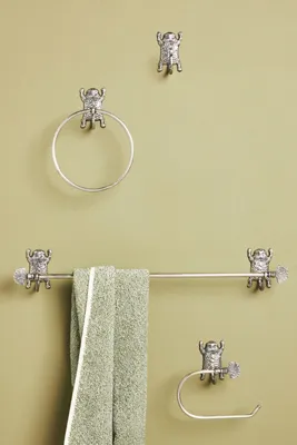 Tibetan Tiger Bath Hook - Silver by Anthropologie, image 2