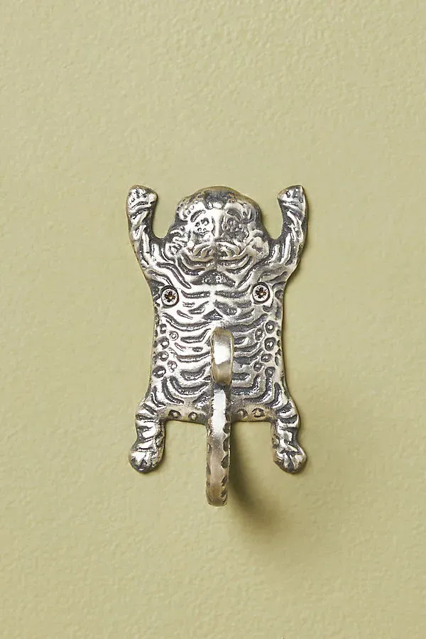 Tibetan Tiger Bath Hook - Silver by Anthropologie