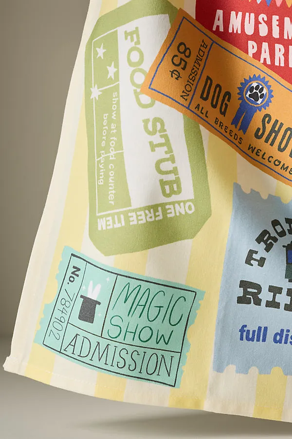 Ticket Dish Towel - Yellow, Cotton product