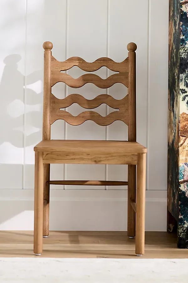 Tide Dining Chair - Beige, Oak by Anthropologie