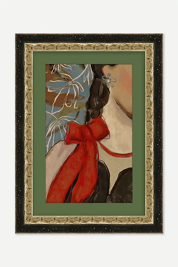 Tied with Cheer Wall Art - Red, Matte Paper product