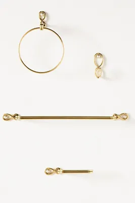Tiffani Pearl Bath Hook - Brass product