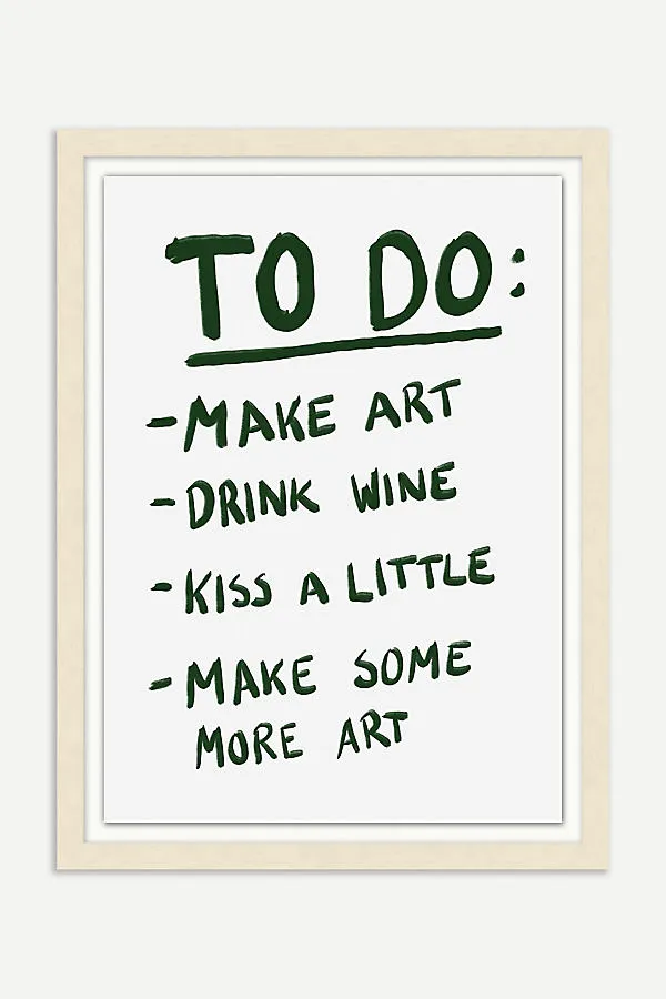 To Do Wall Art - Beige, Matte Paper product