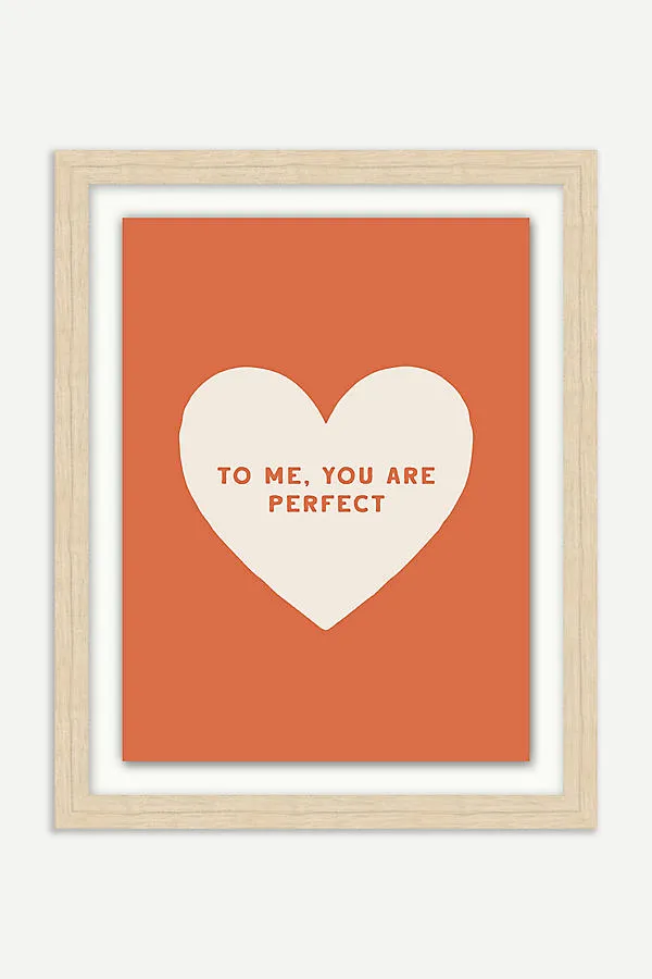 To Me, You Are Perfect Wall Art - Orange product