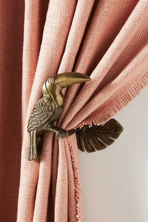 Toucan Curtain Tieback - Gold, Aluminium by Anthropologie