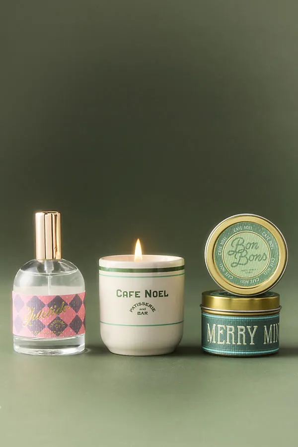 Travel Luggage Woody Gourmand Candle Gift Set by Anthropologie