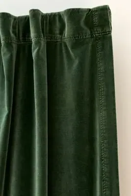 Trova Light Filtering Velvet Curtain - Cotton alternate view