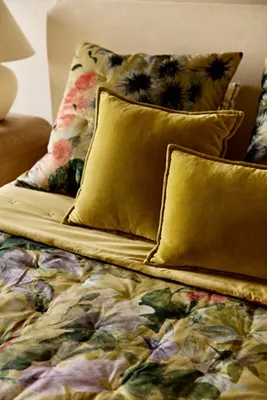 Trova Reversible Cushion - Green, Cotton/Linen/Velvet product