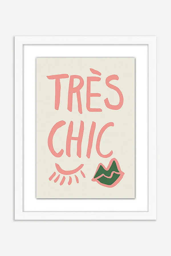 Très Chic Wall Art - Pink, Matte Paper product
