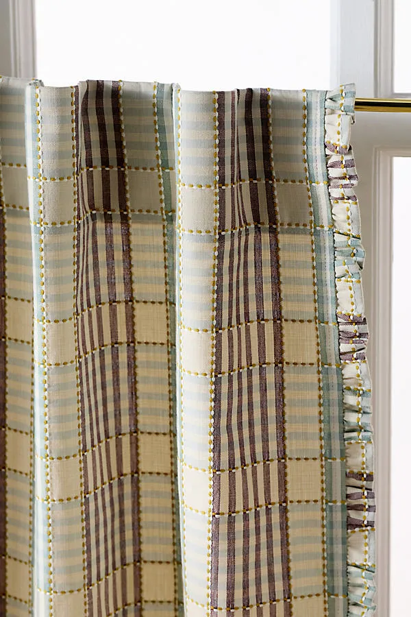 Tucker Ruffle Edge Cafe Curtains Set of 2 - Cotton product