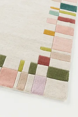 Tufted Wool Geometric Border Rug - 2x3 product