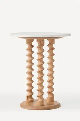 Tybee Marble Side Table - Green alternate view