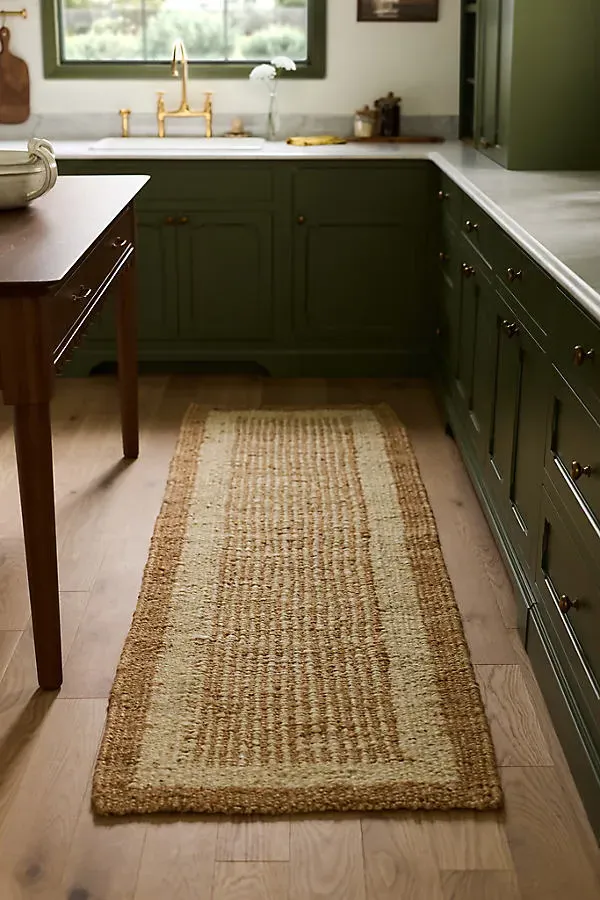 Tyler 8x10 Flatwoven Rug with Border - Beige, Jute by Anthropologie