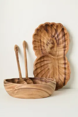 United Arts Wood Shell Serve Bowl - Brown, Acacia product
