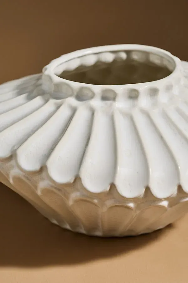 Valeria Ceramic Vase - Ivory by Anthropologie, alternate view
