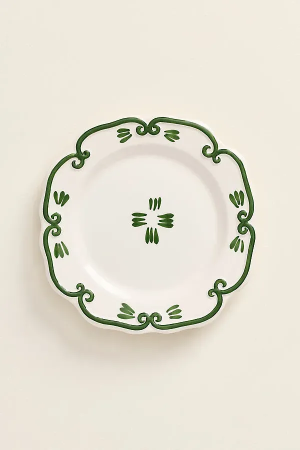 Vanessa Set of 4 Dessert Plates - Green, Glazed Earthenware product