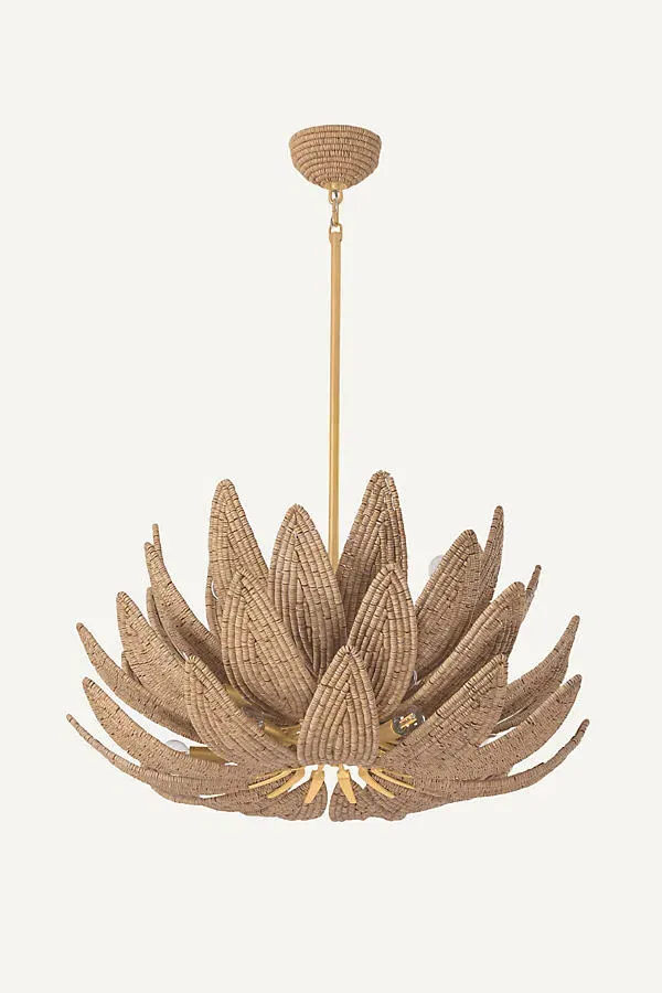 Varanasi Gold Leaf Coco Bead Chandelier product