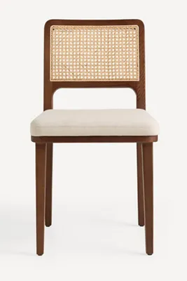 Veka Ash Dining Chair - Brown, Linen Blend by Anthropologie, alternate view