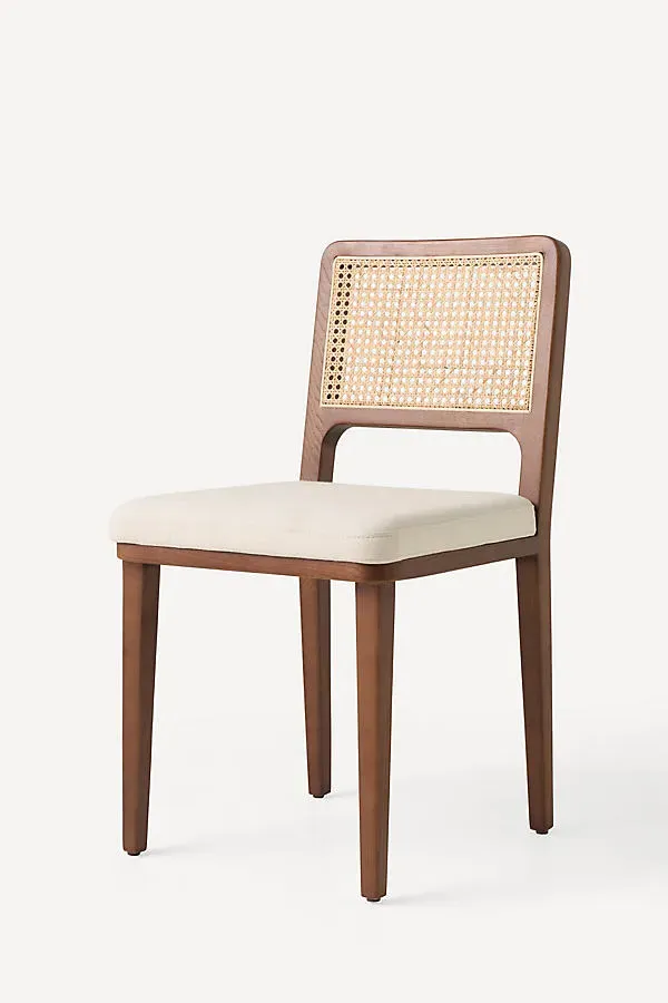 Veka Ash Dining Chair - Brown, Linen Blend by Anthropologie