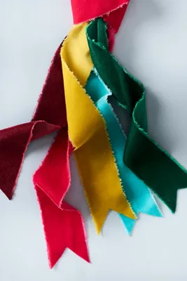 Velvet Decorating Ribbon - Green, Polyester by Anthropologie, image 2