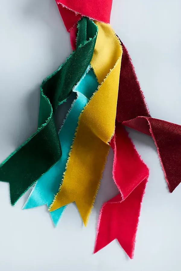 Velvet Decorating Ribbon - Red, Polyester by Anthropologie, image 2